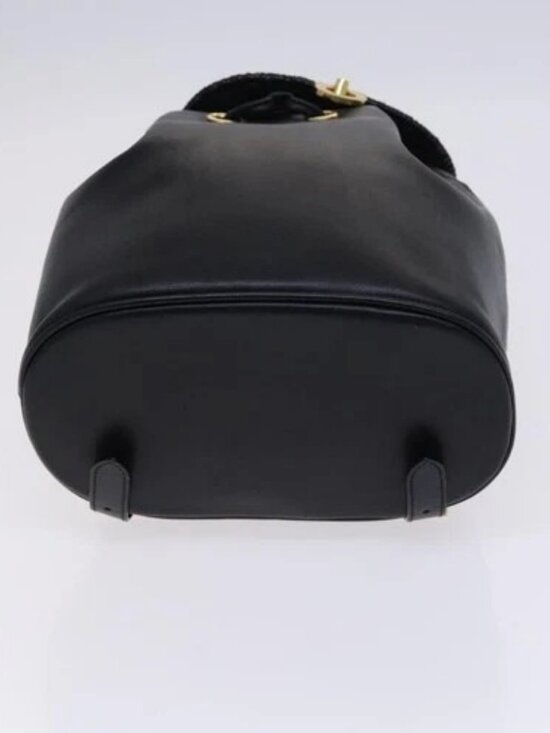Salvatore Ferragamo Backpack Leather Black Gold main image 15